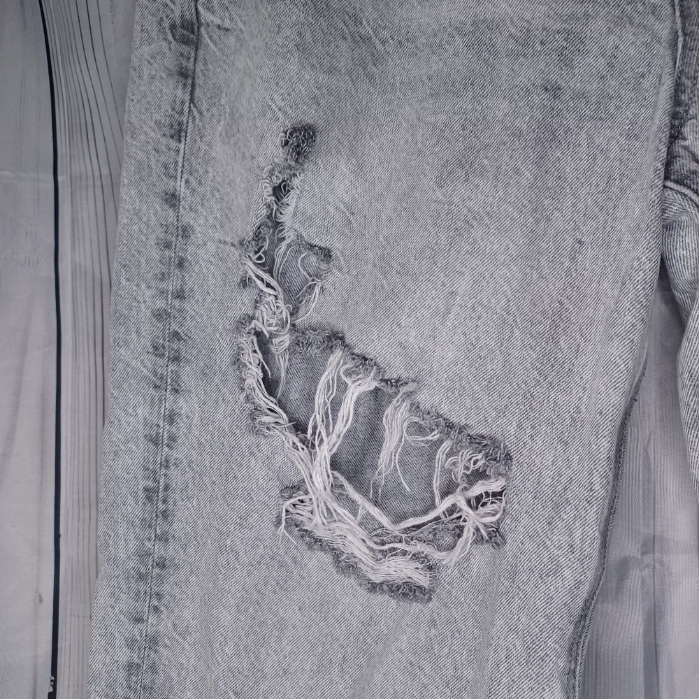 American Eagle 90's straight high-rise distressed baggy grunge streetwear jeans - Picture 3 of 15